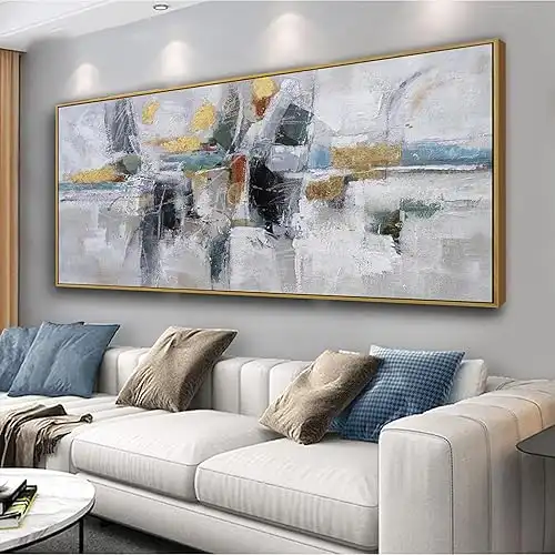 Abstract Wall Art Colorful Canvas Wall Art Living Room Decorations Large Wall Art Office Decor Abstract Watercolor For Home Bedroom Decor Kitchen Artwork 29x58 Inch With Framed